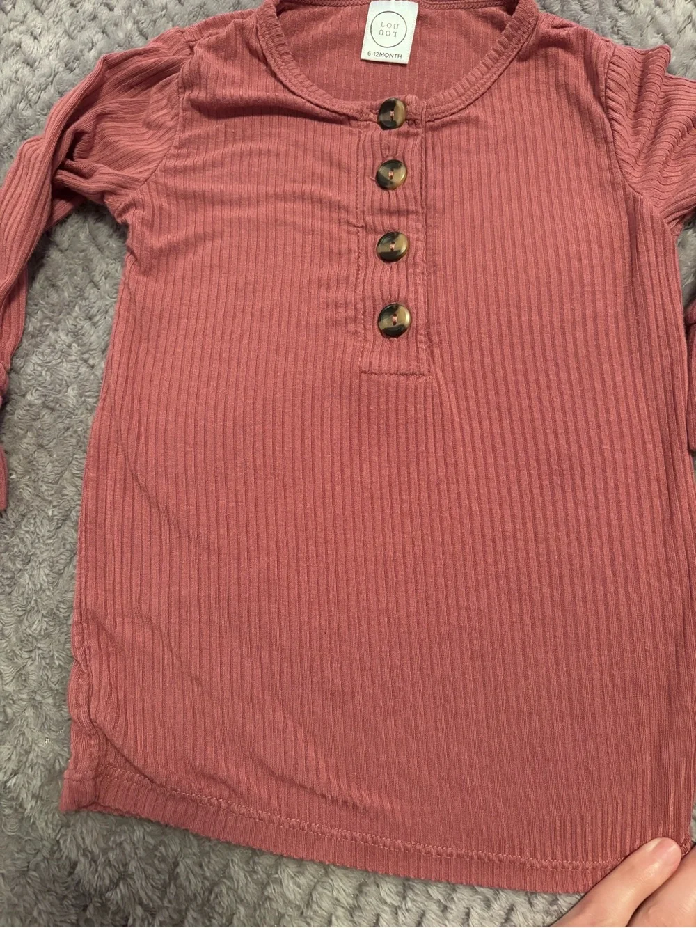 EUC. Lou Lou & Company ribbed top and bottoms. 6-12 Month.